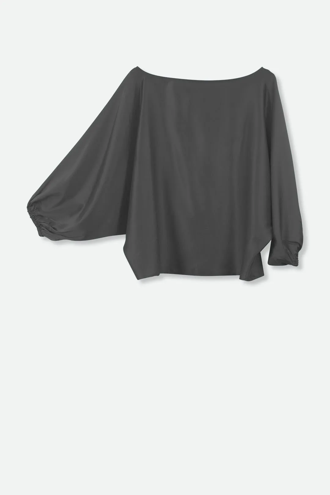 ANDIE ONE-SIZE BOATNECK BLOUSE IN SILK CHARMEUSE