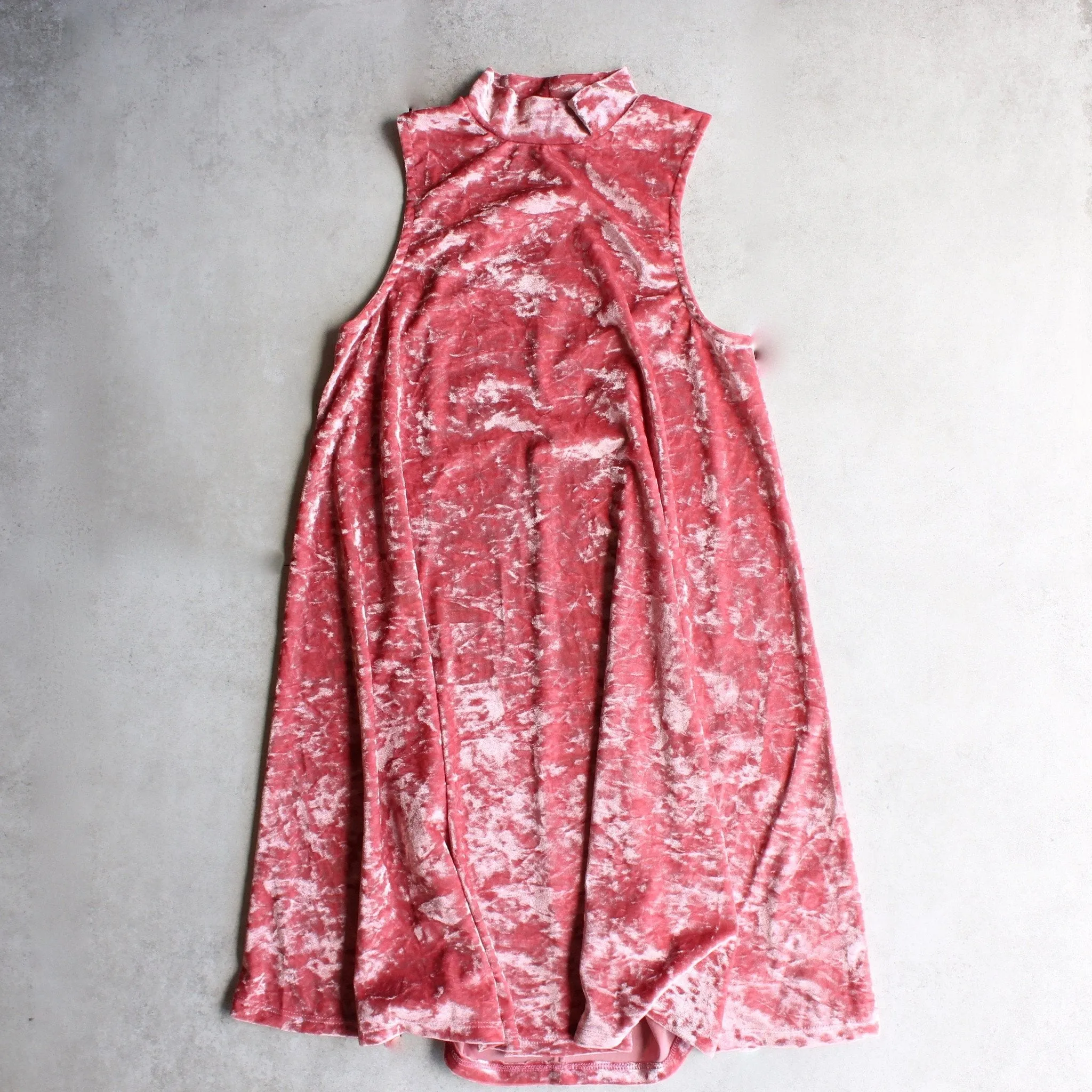 Crushed Velvet Swingy Tank Dress in More Colors