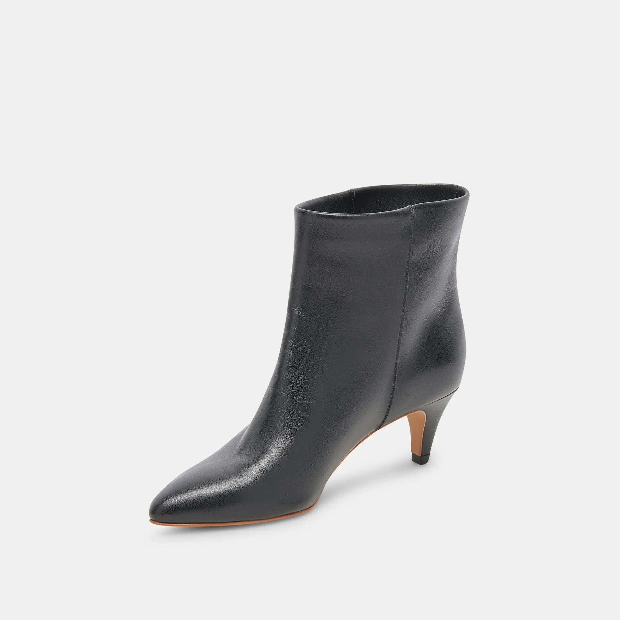 DEE BOOTIES JET BLACK LEATHER - re:vita