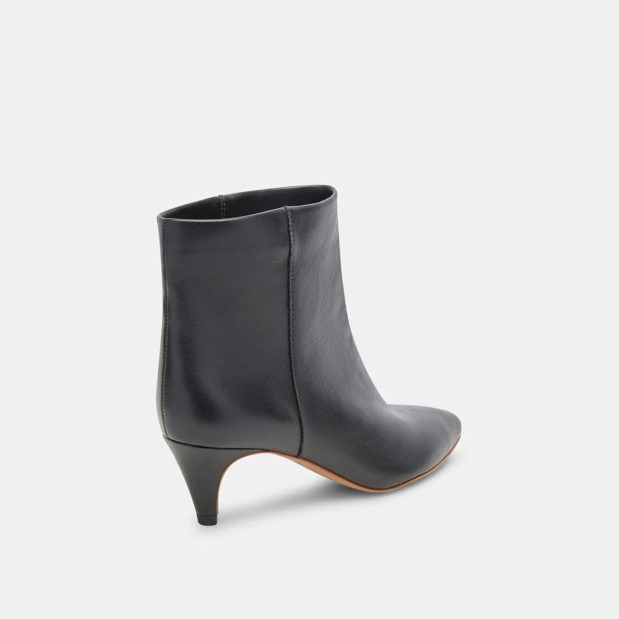 DEE BOOTIES JET BLACK LEATHER - re:vita