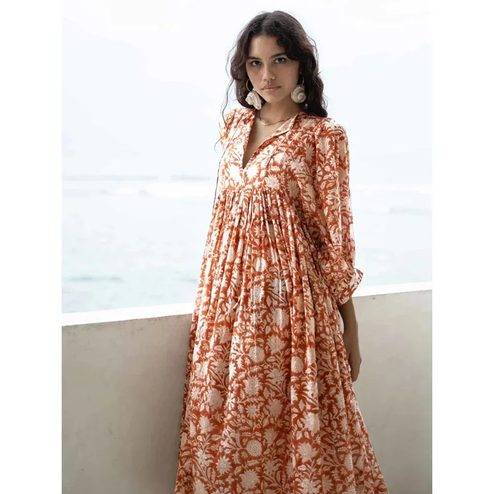 DressBetty - 2024 Comfortable Walking Beachwear Floral Elegant Boho Dress