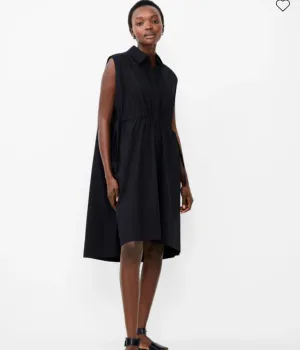 French Connection Rhodes Poplin Shirt Dress BLACKOUT