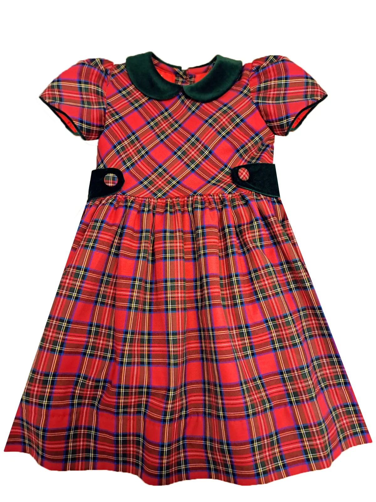 Girl's "Christmas Plaids" Classic Dress