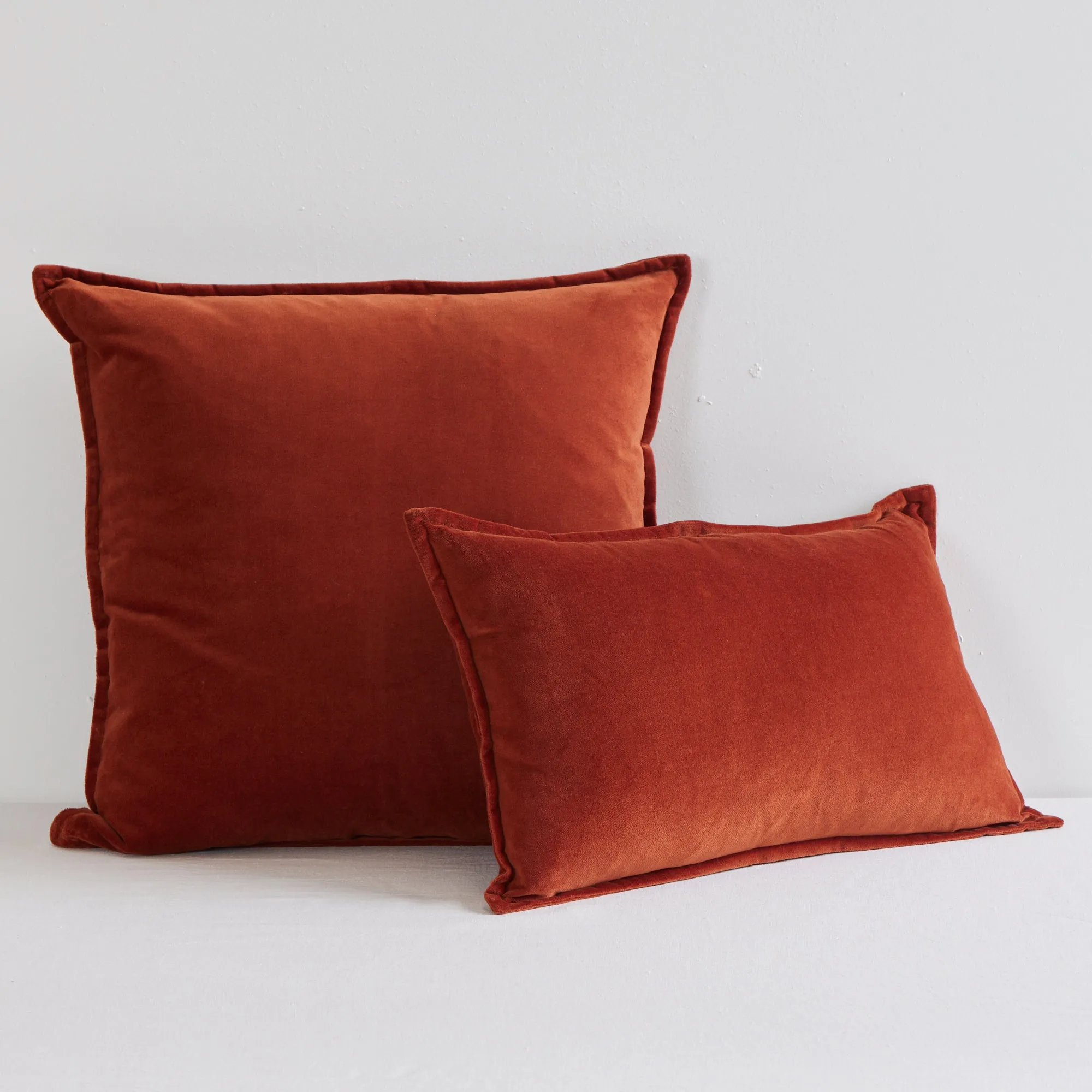 Hudson V2 Velvet Cushion - Rust - 50X50