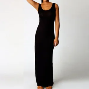 Ladies Solid Slim Trendy Beach Maxi Dress