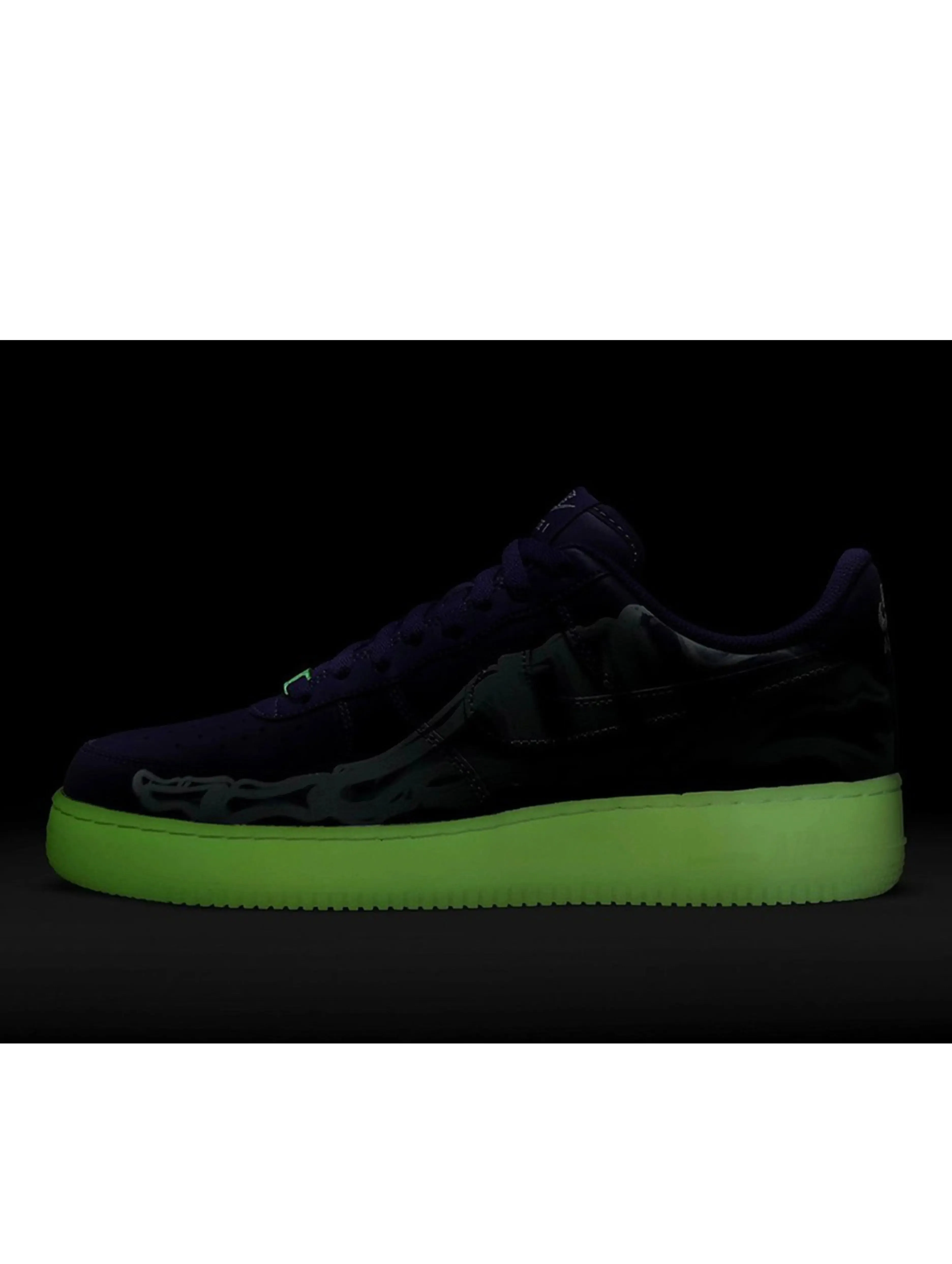 Nike Air Force 1 Low '07 QS Purple Skeleton Halloween [2021]