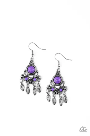 Paparazzi No Place Like HOMESTEAD - Purple Earrings