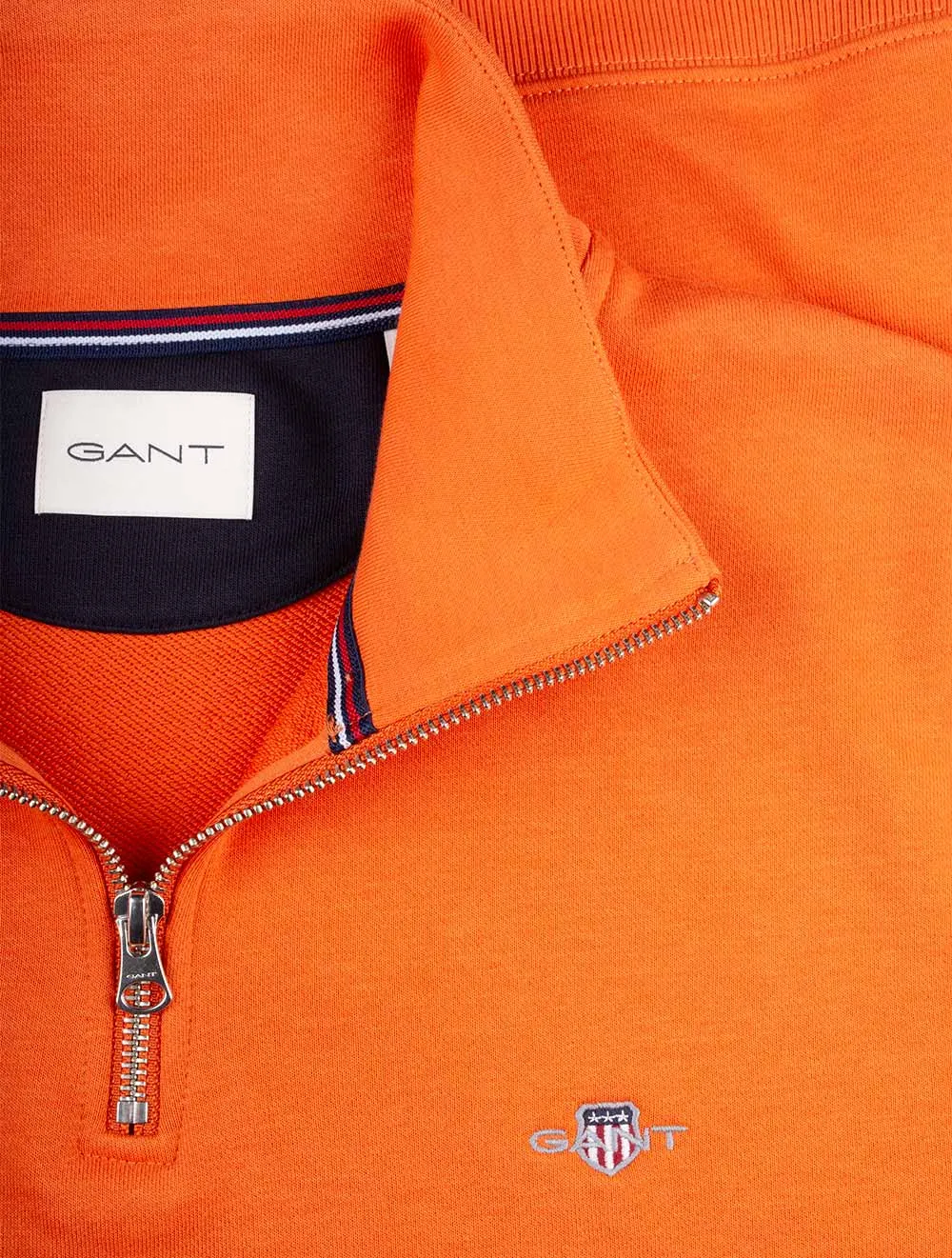 Regular Fit Shield Half Zip Sweat Pumpkin Orange