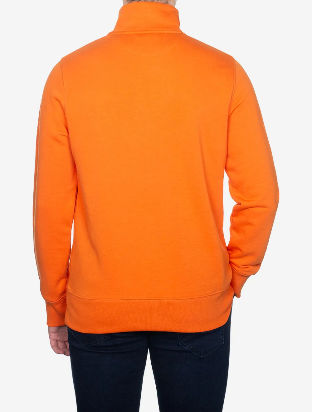 Regular Fit Shield Half Zip Sweat Pumpkin Orange