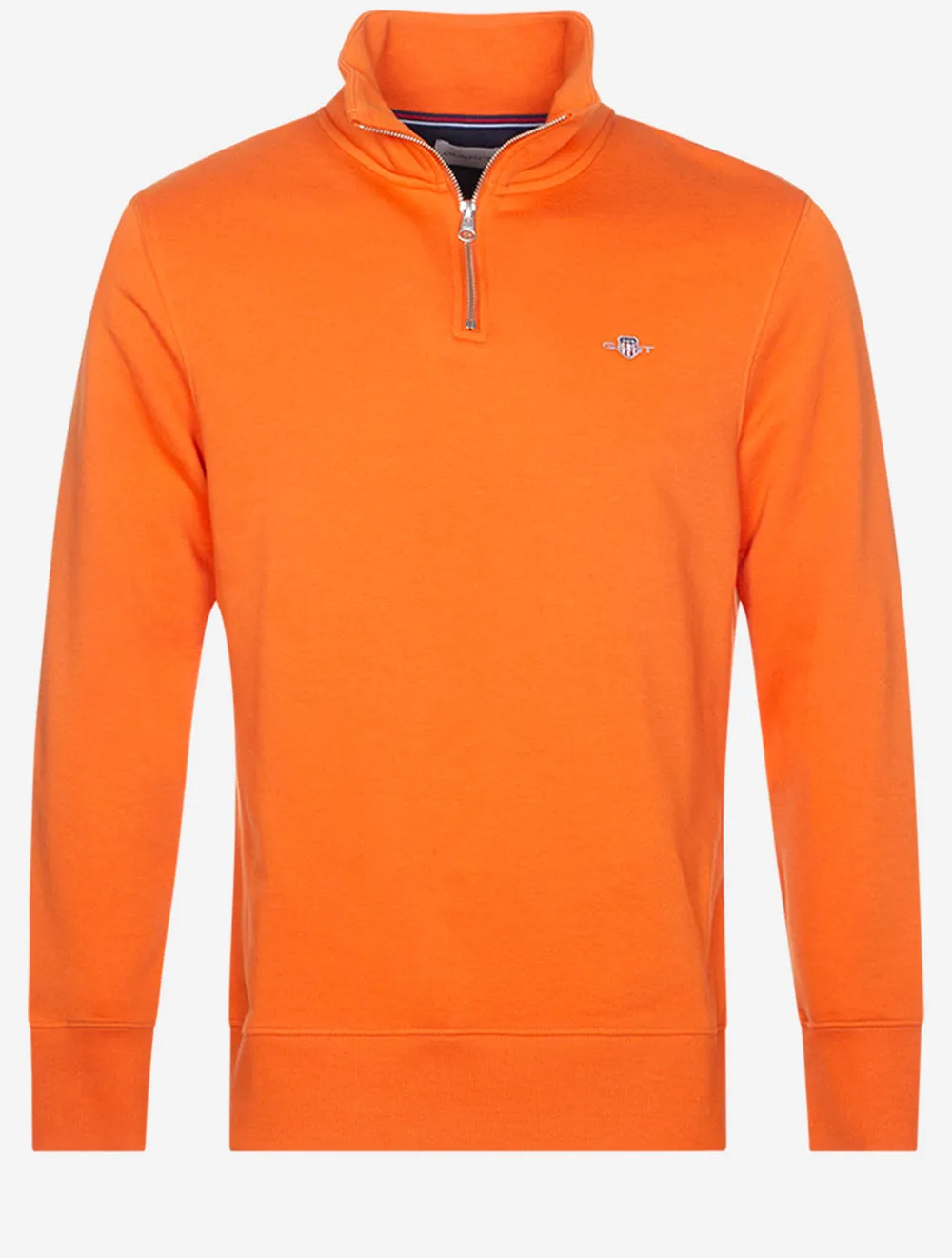 Regular Fit Shield Half Zip Sweat Pumpkin Orange